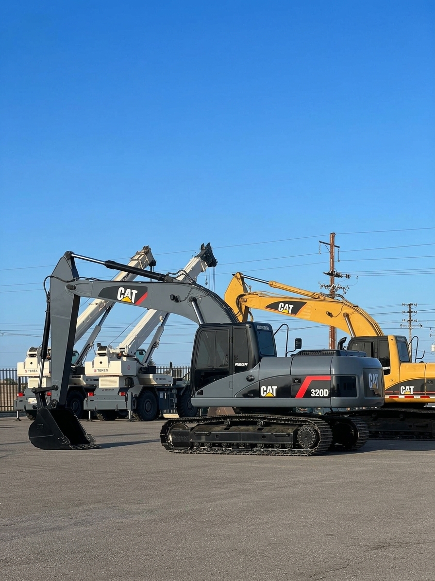 Excavadora hidráulica Caterpillar 320D operando en sitio de obra - TEX C.A.